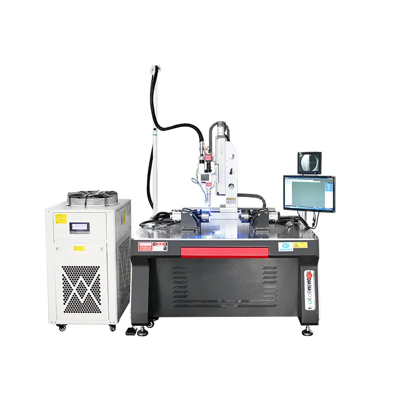 Machine automatique de soudure laser de la plate-forme 4 axes pour le laiton de cuivre en aluminium de fer d'acier inoxydable