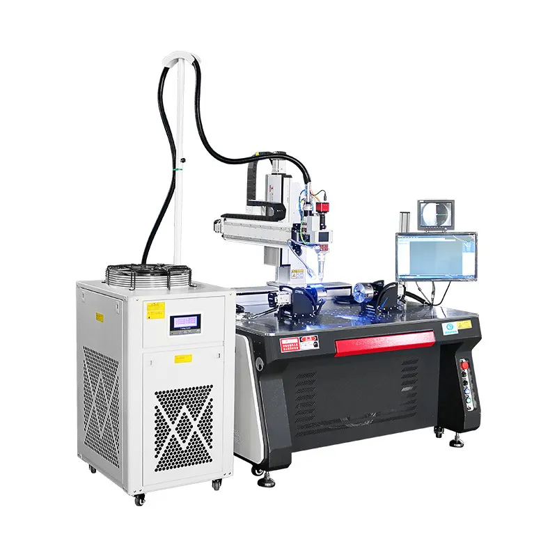 Machine automatique de soudure laser de la plate-forme 4 axes pour le laiton de cuivre en aluminium de fer d'acier inoxydable