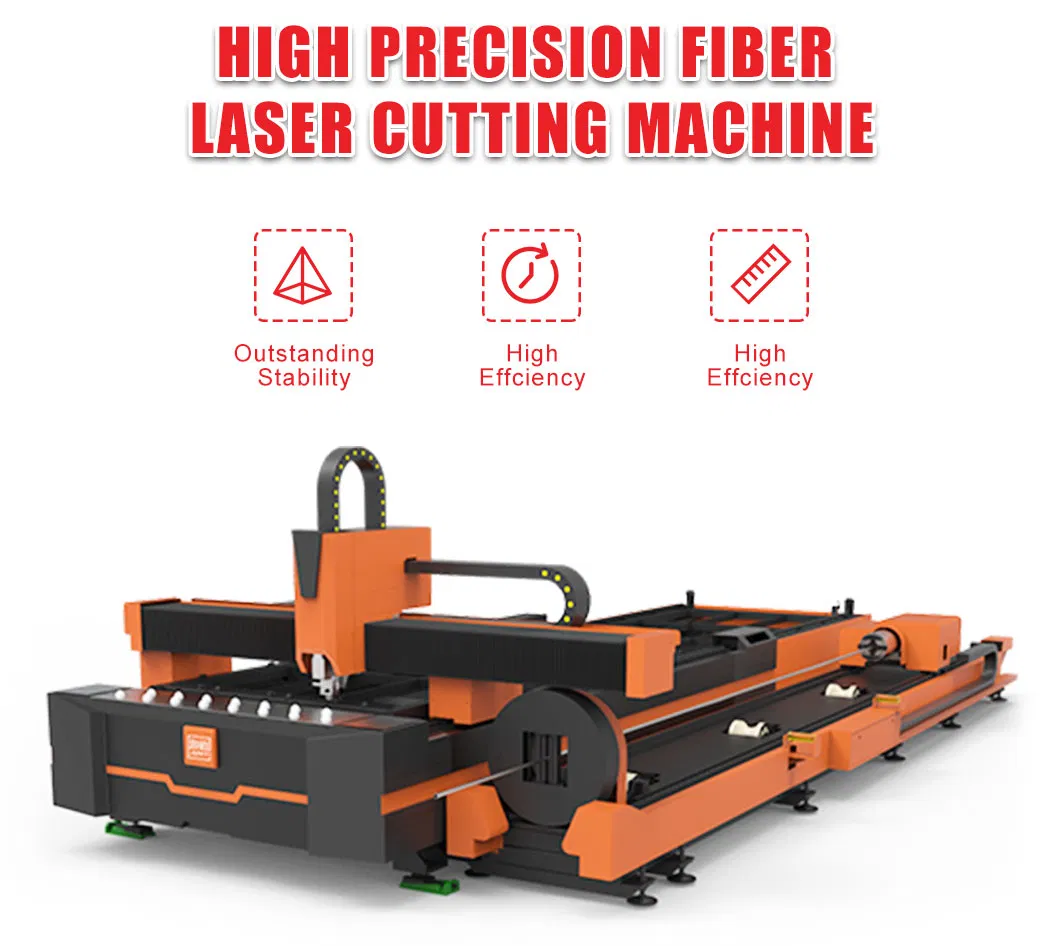 Équipement laser industriel 6000W Machine de découpe laser à fibre CNC automatique à grande vitesse pour tôle et tube